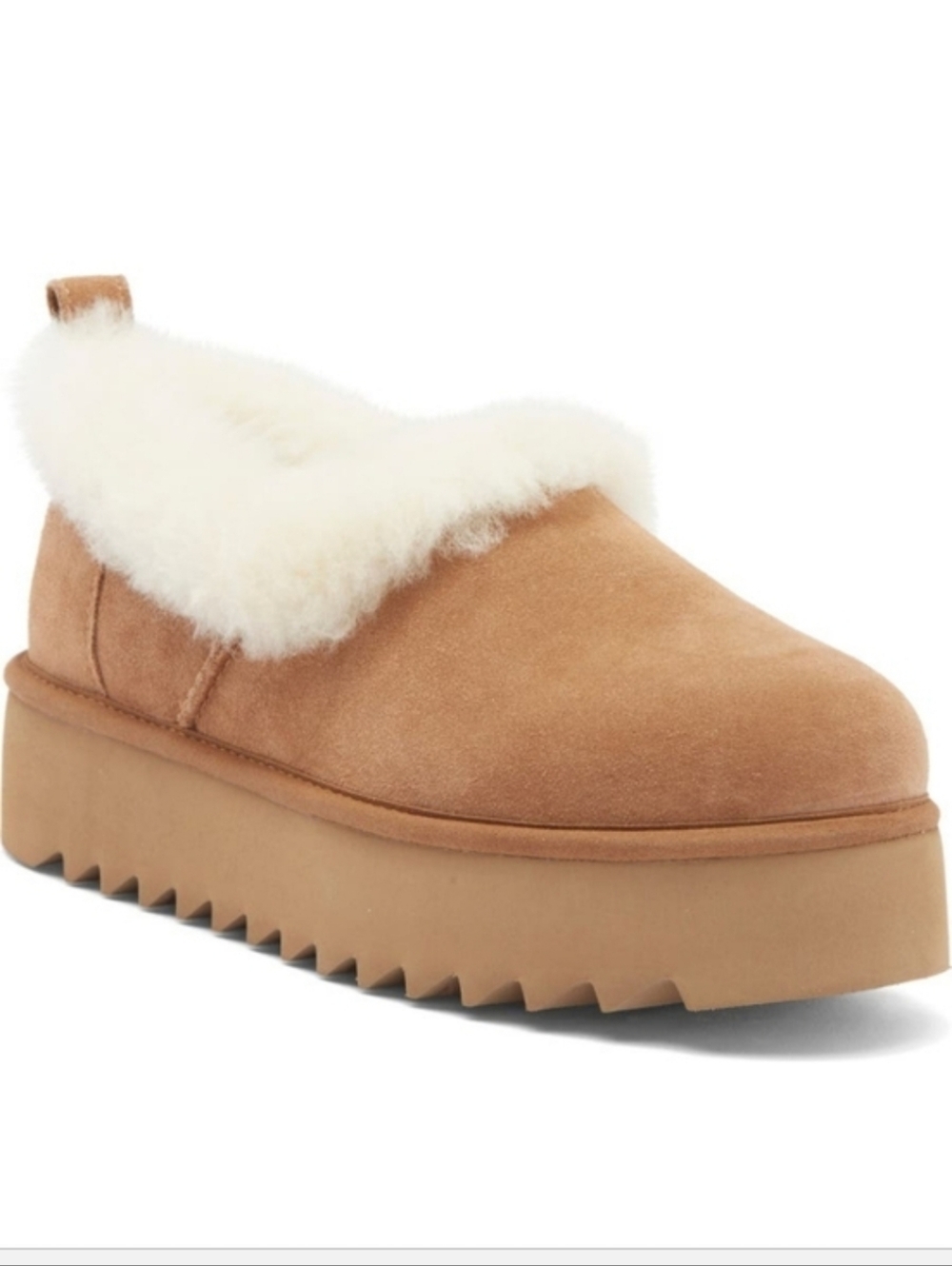 Ugg Nita Suede Shoe Sherpa Shearling Designer Slip On Cozy Warm #25